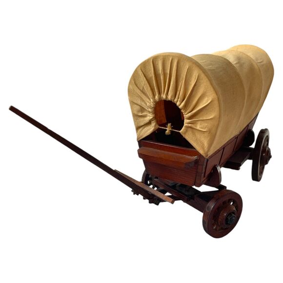 Conestoga Dodge City Covered Wagon Wooden Handmade Pioneer Model Western Decor - Picture 7 of 13
